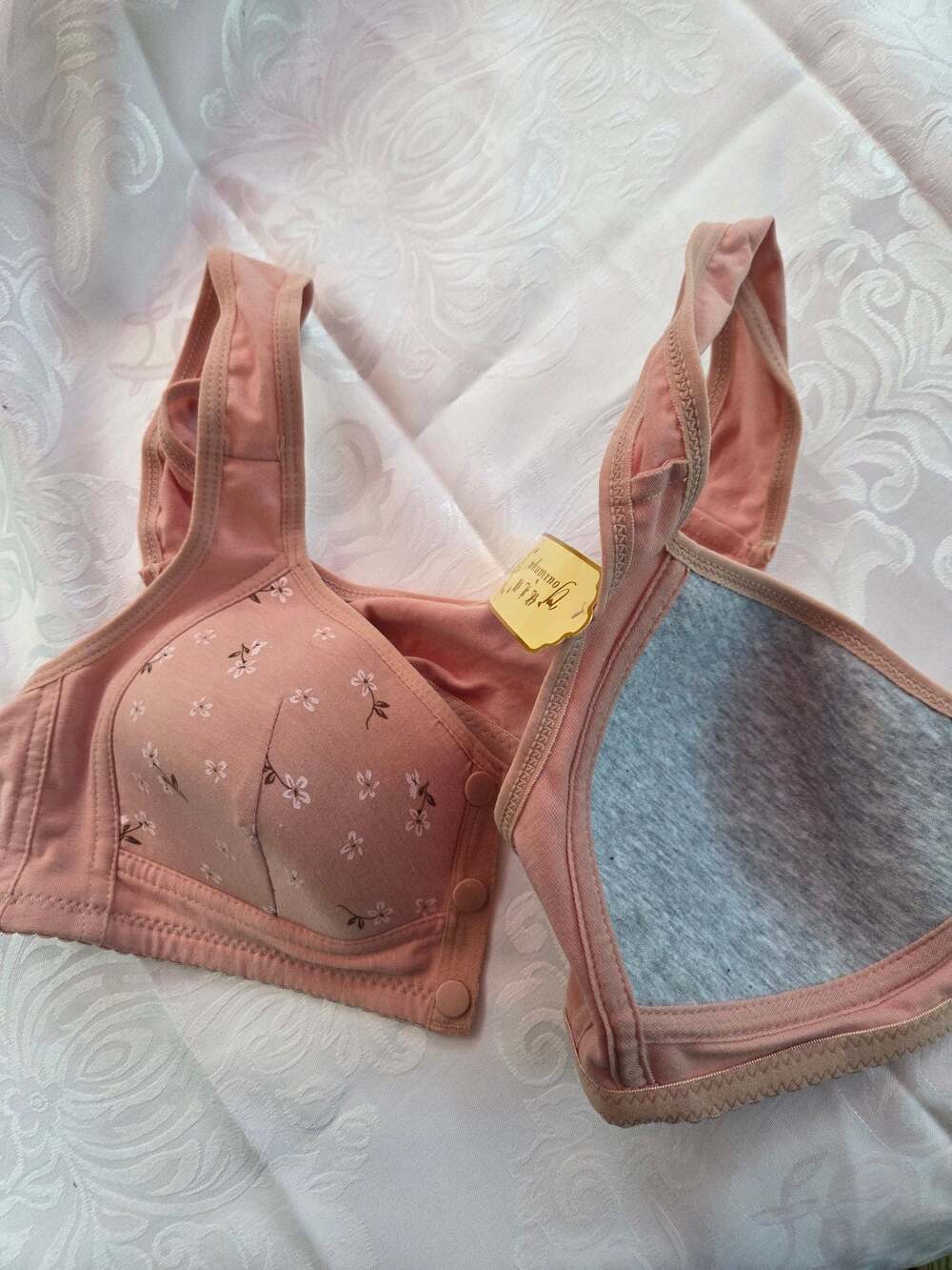 Youxianya Floral Print Cotton Front Closure Wireless Bra Size 44/100 - Picture 2 of 2